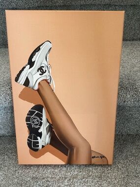 Oliver Gal White, Black & Tan Sneaker Wall Art